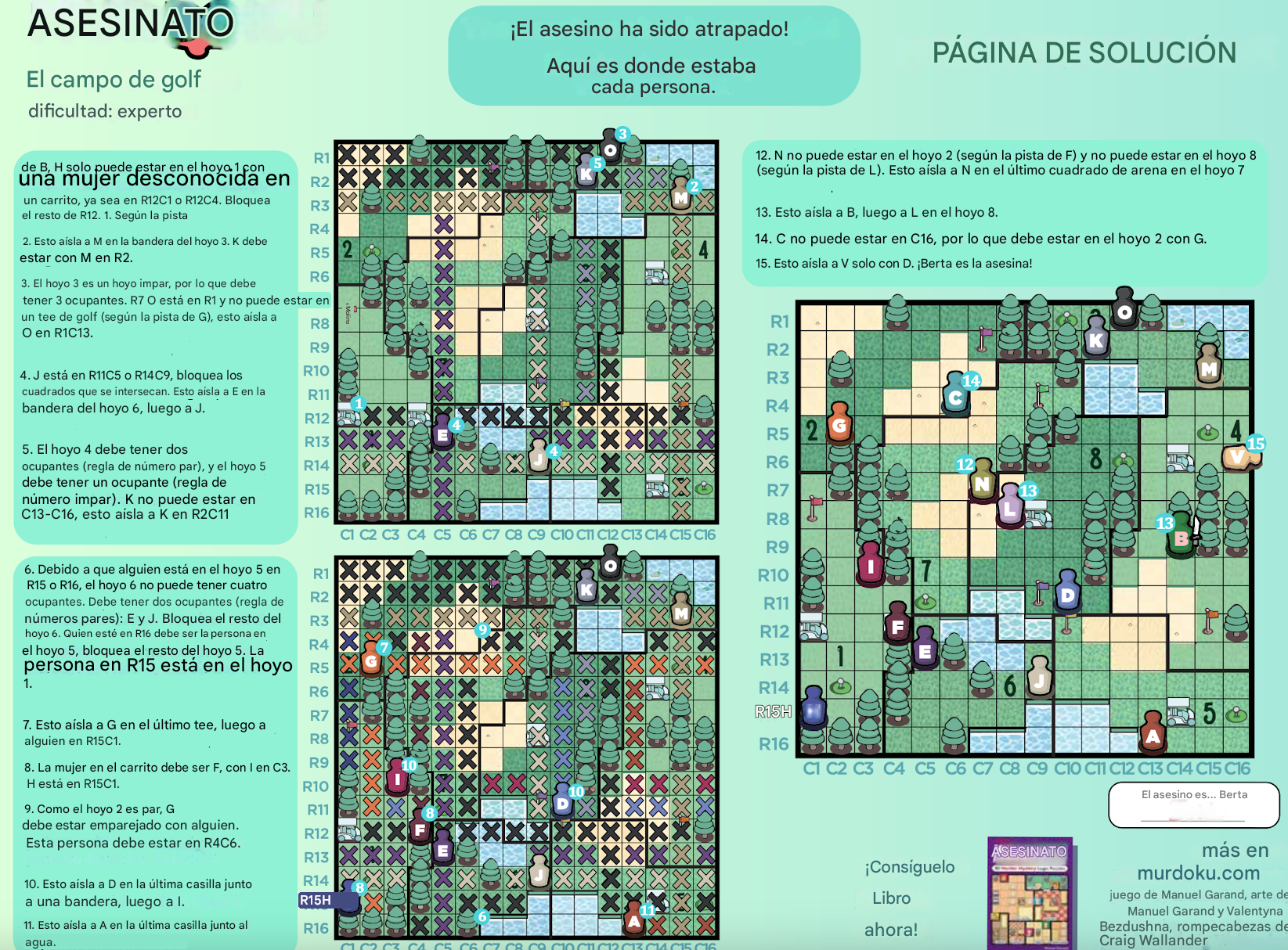 El campo de golf solucion del puzzle