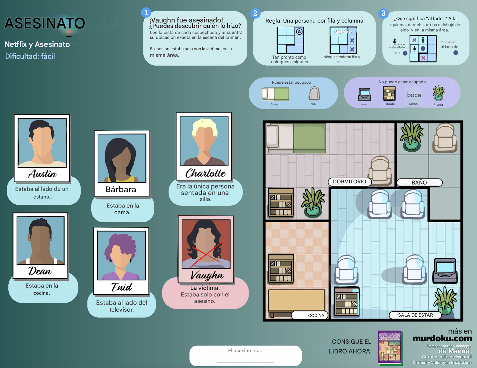 Netflix y Asesinato carta del puzzle