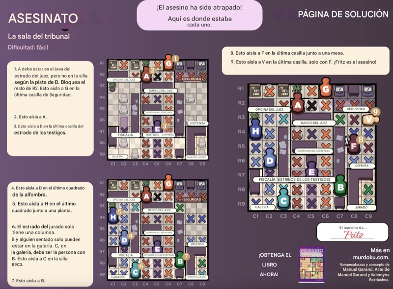 La sala del tribunal solucion del puzzle
