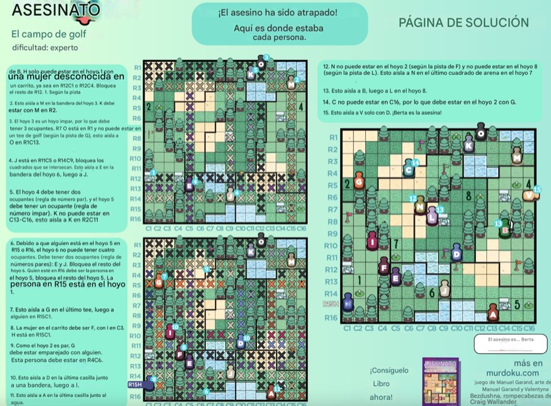 El campo de golf solucion del puzzle