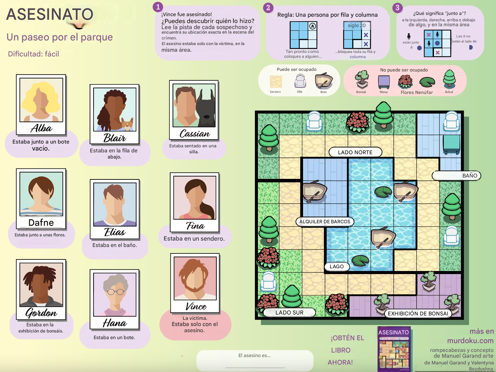 Un paseo por el parque carta del puzzle