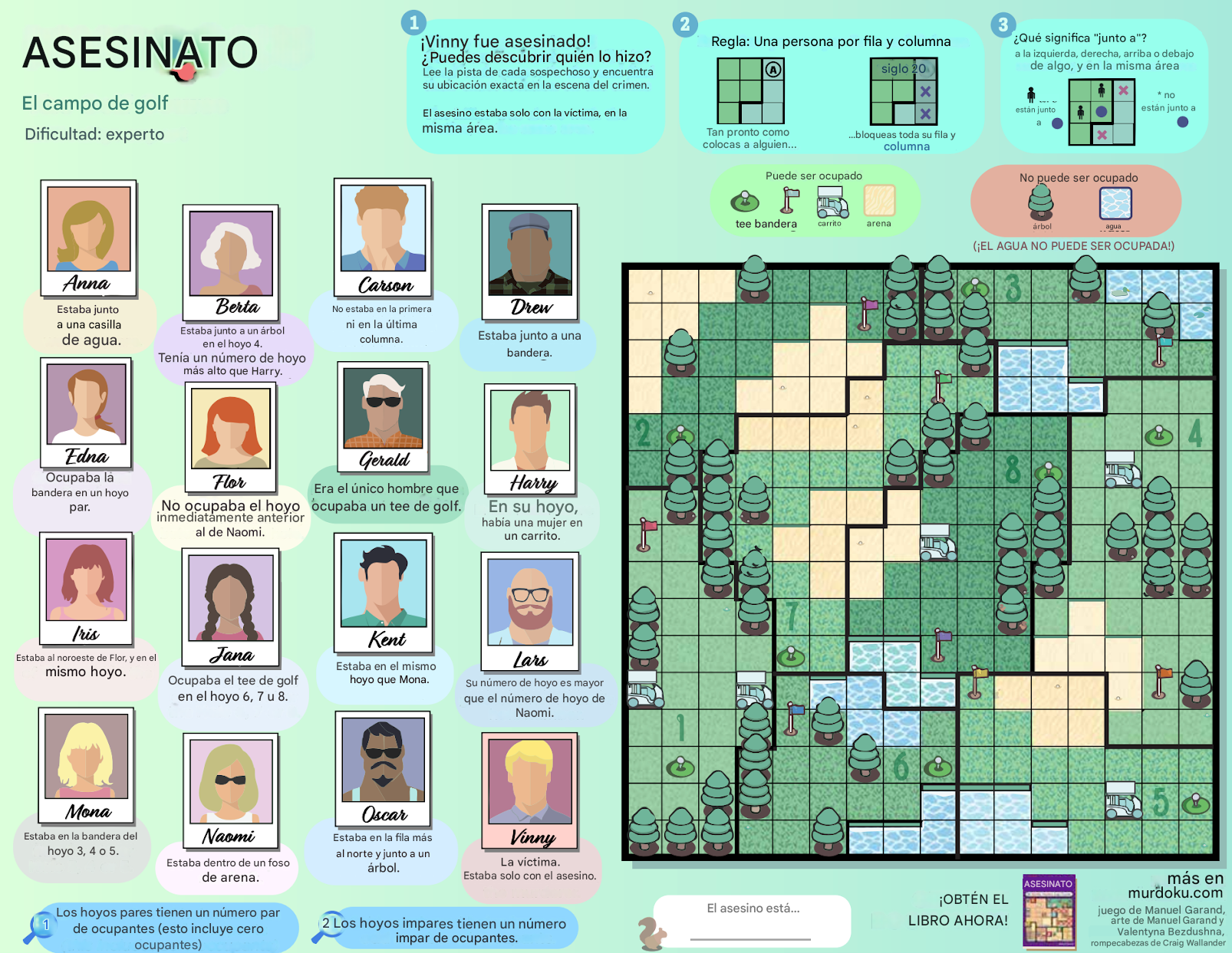 El campo de golf carta del puzzle