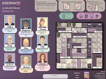 La sala del tribunal carta completa